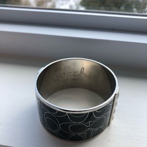 Coach bracelet black and silver